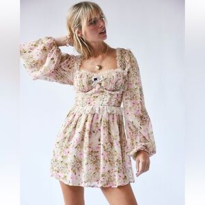 For Love and Lemons Emmaline Mini Dress Size Large Free People